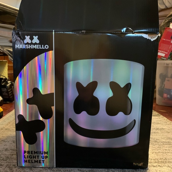 DJ Marshmello Premium Light Up LED Adjustable Helmet Spirit Halloween - Picture 1 of 9